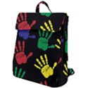 Handprints Hand Print Colourful Flap Top Backpack View1