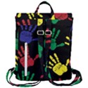 Handprints Hand Print Colourful Flap Top Backpack View3