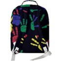 Handprints Hand Print Colourful Double Compartment Backpack View3
