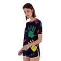 Handprints Hand Print Colourful Perpetual Short Sleeve T-Shirt View2