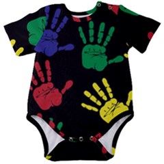 Handprints Hand Print Colourful Baby Short Sleeve Bodysuit