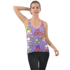 Cloud Seamless Pattern Chiffon Cami