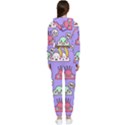 Cloud Seamless Pattern Cropped Zip Up Lounge Set View2