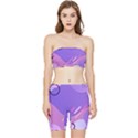 Colorful Labstract Wallpaper Theme Stretch Shorts and Tube Top Set View1