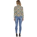 Tribal Background Boho Batik Women s Long Sleeve Revers Collar Cropped Jacket View4