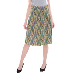 Tribal Background Boho Batik Midi Beach Skirt