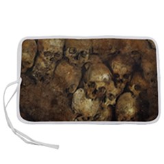 Skull Texture Vintage Pen Storage Case (m)