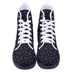 Abstract Texture Kid s High-top Canvas Sneakers