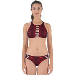 Pattern Rot Schwarz Perfectly Cut Out Bikini Set