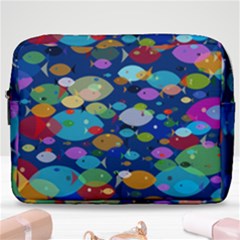 Illustrations Sea Fish Swimming Colors Make Up Pouch (large)