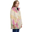 Line Pattern Dot Kids  Hooded Longline Puffer Jacket View2