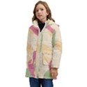Line Pattern Dot Kids  Hooded Longline Puffer Jacket View3