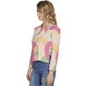 Line Pattern Dot Women s Long Sleeve Revers Collar Cropped Jacket View2