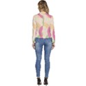 Line Pattern Dot Women s Long Sleeve Revers Collar Cropped Jacket View4