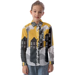 Minimal Skyscrapers Kids  Long Sleeve Shirt