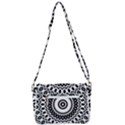 Circular Concentric Radial Symmetry Abstract Shoulder Bag with Back Zipper View3