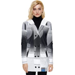 Washing Machines Home Electronic Button Up Hooded Coat 