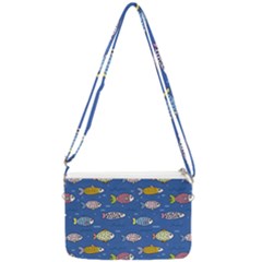 Sea Fish Blue Submarine Animal Double Gusset Crossbody Bag