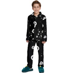 Skull Pattern Kids  Long Sleeve Velvet Pajamas Set
