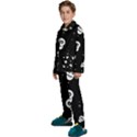 Skull Pattern Kids  Long Sleeve Velvet Pajamas Set View2