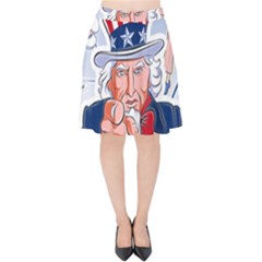 Independence Day United States Of America Velvet High Waist Skirt