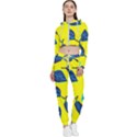 Sheets Pattern Picture Detail Cropped Zip Up Lounge Set View1