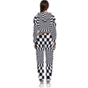 Optical-illusion-chessboard-tunnel Cropped Zip Up Lounge Set View2