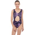 Purple Peacock Center Cut Out Swimsuit View1