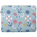 Nautical Marine Symbols Seamless Pattern 17  Vertical Laptop Sleeve Case With Pocket View1