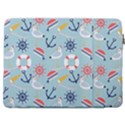Nautical Marine Symbols Seamless Pattern 17  Vertical Laptop Sleeve Case With Pocket View2