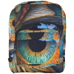 Eye Bird Feathers Vibrant Full Print Backpack