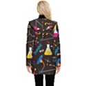 Science Lesson Flat Vector Seamless Pattern Button Up Hooded Coat  View2