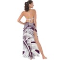 Abstract Art Tropical Leaves Maxi Chiffon Tie-Up Sarong View2