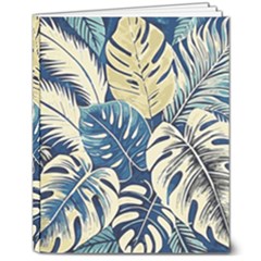 Abstract Art Tropical Leaves 8  X 10  Softcover Notebook