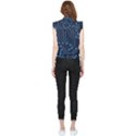 Seamless Pattern Of Glowing Circuit Board Neon Technology Frill Detail Shirt View2