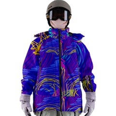 Seamless Vintage Pattern Retro 80s Or 90s Style Abstract Women s Zip Ski And Snowboard Waterproof Breathable Jacket