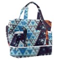 Fractal Triangle Geometric Abstract Pattern Sports Shoulder Bag with Shoes Compartment View1