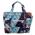 Fractal Triangle Geometric Abstract Pattern Sports Shoulder Bag with Shoes Compartment View2