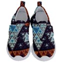 Fractal Triangle Geometric Abstract Pattern Kids  Velcro No Lace Shoes View1