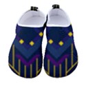 Line Square Pattern Violet Blue Yellow Design Kids  Sock-Style Water Shoes View1
