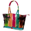 Digital Graphic Clip Art Beach Canvas Shoulder Bag View1