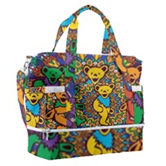 Dead Dancing Bears Grateful Dead Pattern Sports Shoulder Bag With Shoes Compartment