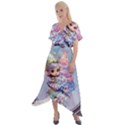 Christmas elf Cross Front Sharkbite Hem Maxi Dress View1