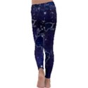 Blue World Map Starry Night Sky World Map Concept Art Kids  Lightweight Velour Classic Yoga Leggings View4