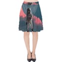 Astronaut Moon Space Nasa Planet Velvet High Waist Skirt View1