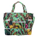 Monkey Tiger Bird Parrot Forest Jungle Style Sports Shoulder Bag with Shoes Compartment View2
