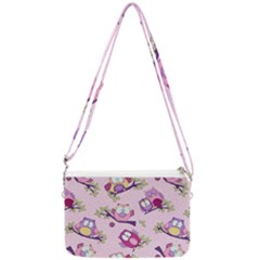 Owls Bird Animal Pattern Double Gusset Crossbody Bag