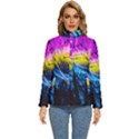 Night Skiing Colored Dead Grateful Lights Mountain Women s Puffer Bubble Jacket Coat View1