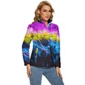 Night Skiing Colored Dead Grateful Lights Mountain Women s Puffer Bubble Jacket Coat View3