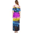Night Skiing Colored Dead Grateful Lights Mountain Draped Sleeveless Chiffon Jumpsuit View2